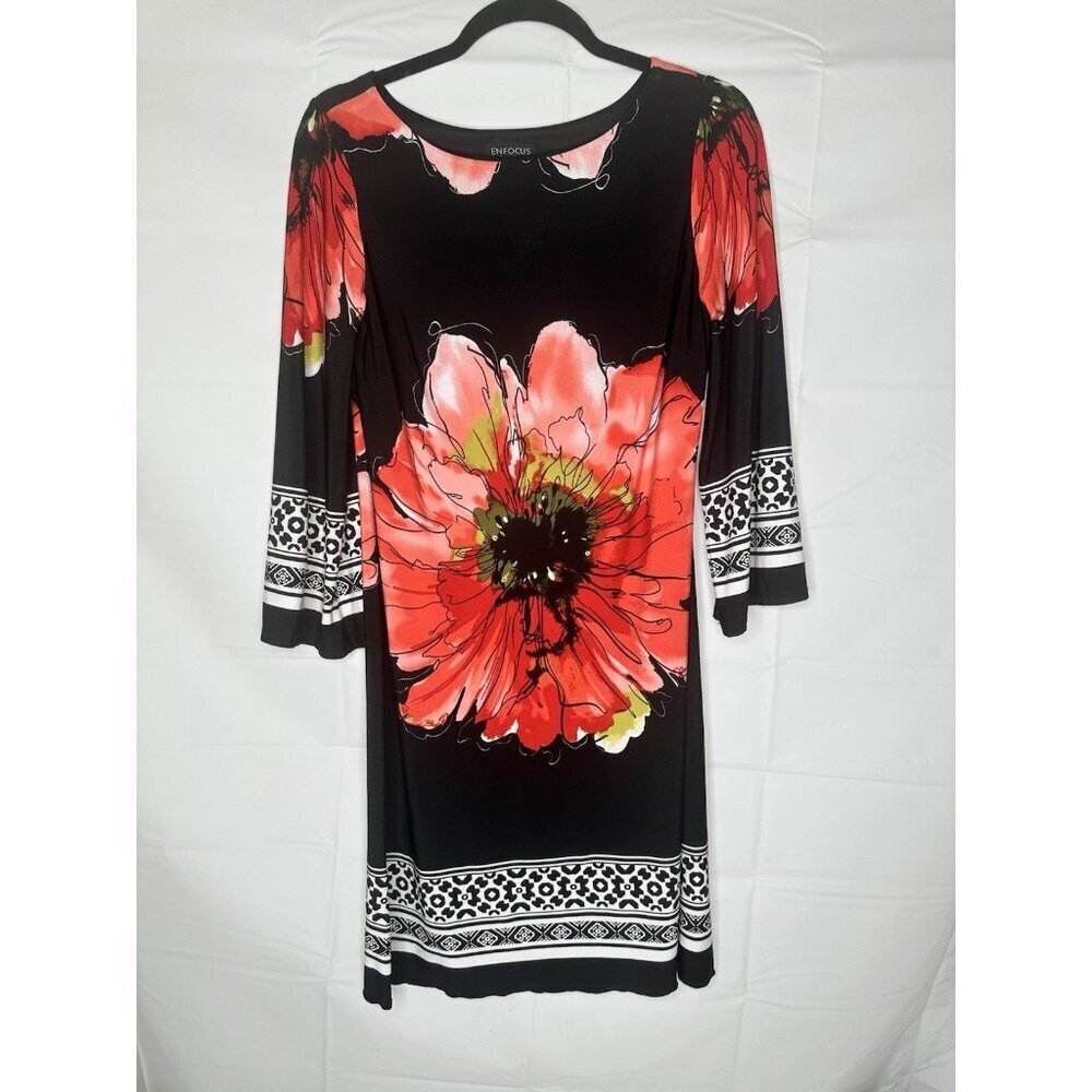 Enfocus Studio Floral Long Sleeve Women’s Dress Size 8